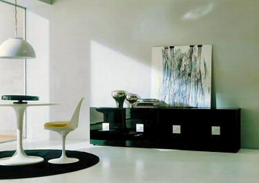 Mood credenza laccata nero lucido